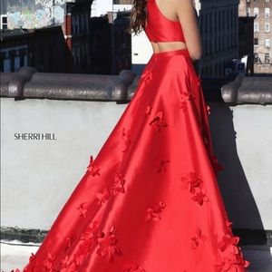Sherri Hill Prom Dress Red Size 2